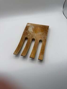 Lipper International Acacia Wood Salad Hand Server with Thumb Rest